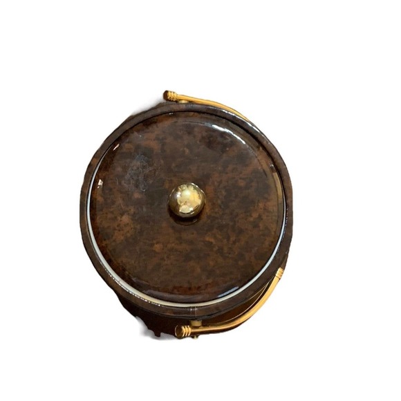 Vintage Shelton Ware Faux Burl & Gold Color Ice Champagne Bucket NYC A Towle Co. - Picture 8 of 10